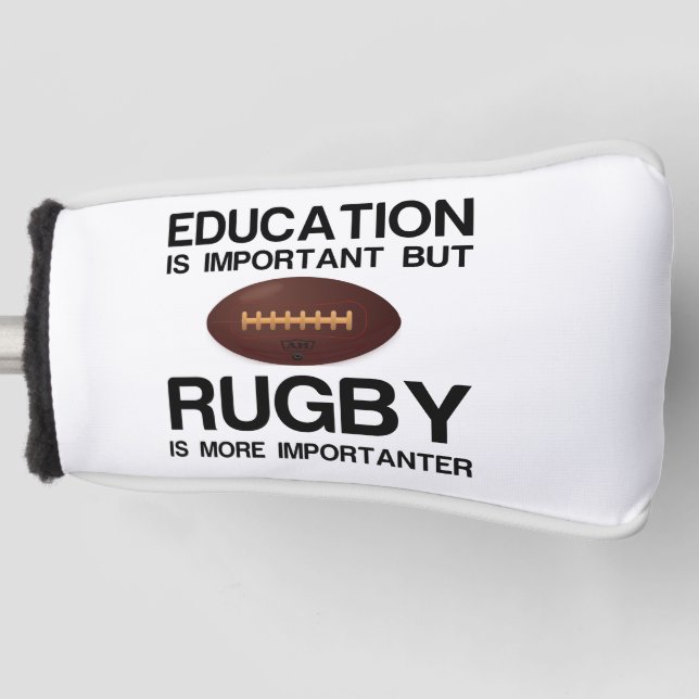 EDUCATION IMPORTANT RUGBY IMPORTANTER GOLF HEAD COVER (Front)