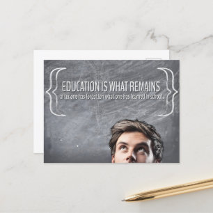 "Education" Inspirational Quote Postcard