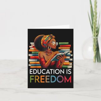 Education Is Dom Black Teacher Books Black History Card