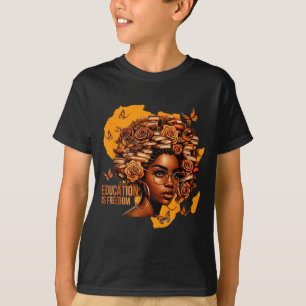 Education Is Dom Black Teacher Books Black History T-Shirt
