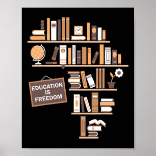 Education Is Freedom African American Black Histor Poster
