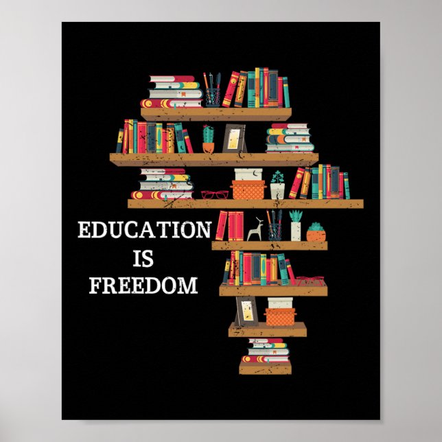 Education Is Freedom African American Black Histor Poster (Front)