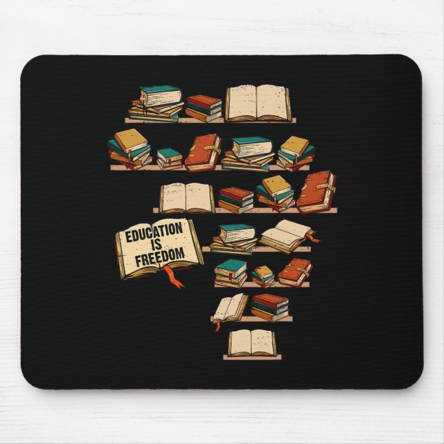 Education Is Freedom African Juneteenth Black Hist Mouse Mat (Front)