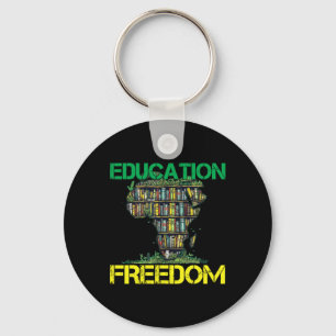 Education Is Freedom Black History Month African T Key Ring