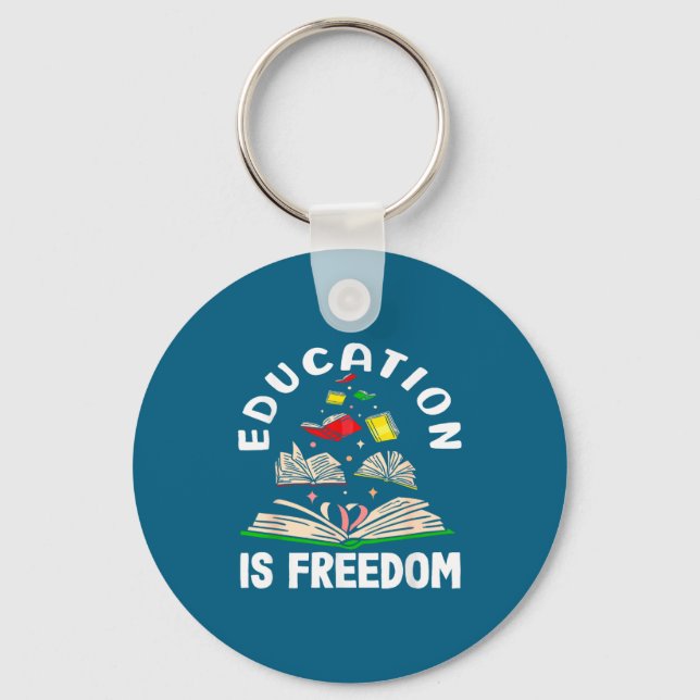 Education is freedom black history month  key ring (Front)