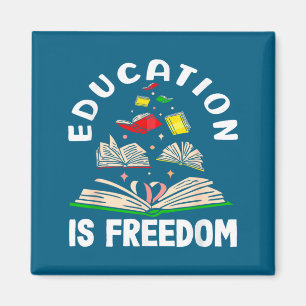 Education is freedom black history month  magnet
