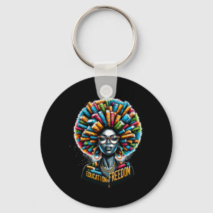 Education Is Freedom Black History Month Teacher B Key Ring