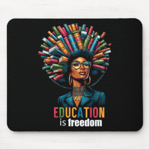 Education Is Freedom Black History Month Teacher B Mouse Mat