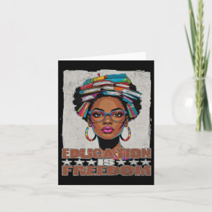 Education Is Freedom Black Teacher Books Black His Card
