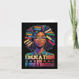 Education Is Freedom Black Teacher Books Black His Card