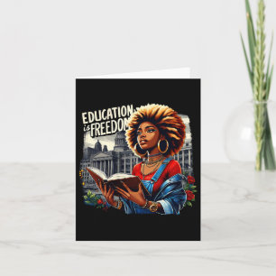Education Is Freedom Black Teacher Books Black His Card