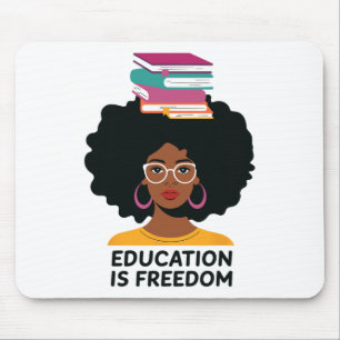 Education Is Freedom Black Teacher Books Black His Mouse Mat