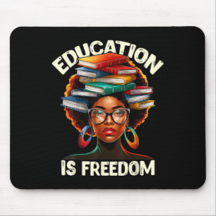 Education Is Freedom Black Teacher Books Black His Mouse Mat