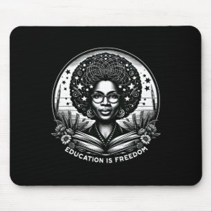 Education Is Freedom Black Teacher Books Black His Mouse Mat