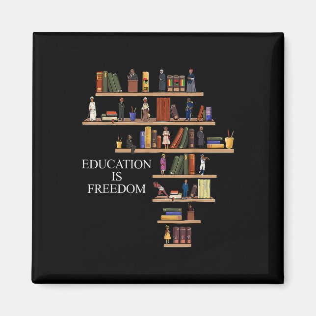 Education Is Freedom Book Reader Black History Mon Magnet (Front)