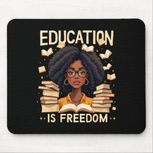 Education Is Freedom Proud African American Teache Mouse Mat