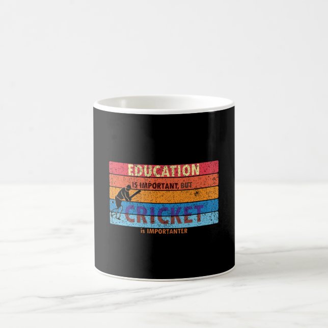 Education is Important but Cricket is importanter Coffee Mug (Center)