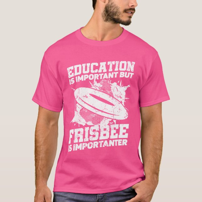 Education Is Important But Sports Ultimate Frisbee T-Shirt (Front)