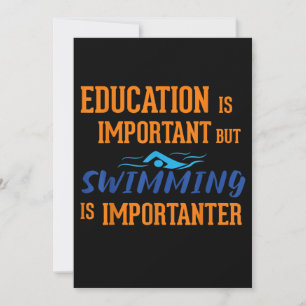 Education Is Important Swimming Design Holiday Card