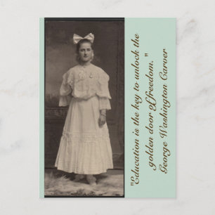 Education is the key to unlock the golden door... postcard