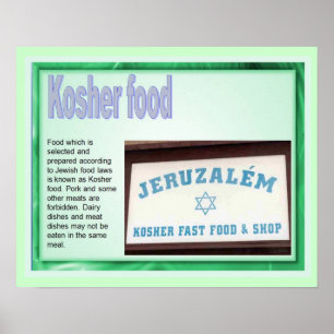 Education, Judaism, Kosher Food Poster