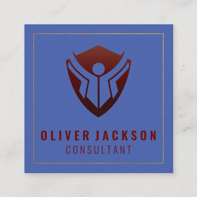 Education Logo Square Business Card (Front)