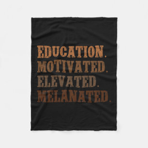 Education Motivated Black Lives Problem Black Hist Fleece Blanket