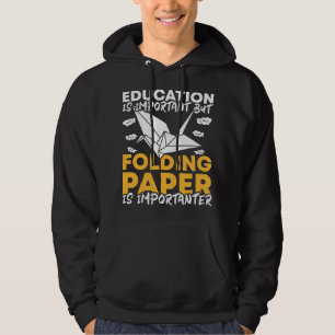 Education Origami Master and Origami Artist Paper  Hoodie