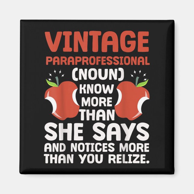 Education Pride Paraprofessional Definition  Magnet (Front)