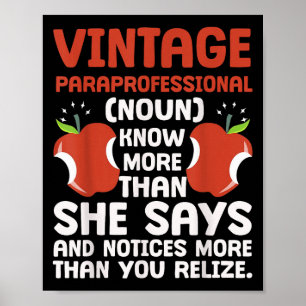 Education Pride Paraprofessional Definition  Poster