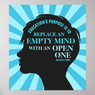 Education Quote by Malcolm Forbes 18"x20" Poster