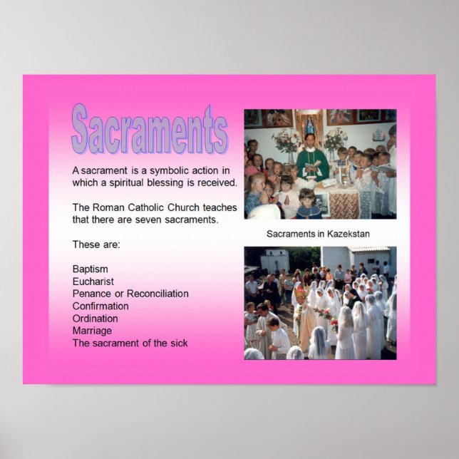 Education, Relgion, Roman Catholic, Sacraments Poster (Front)