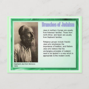 Education, Religion, Judaism,Branches of Judaism Postcard