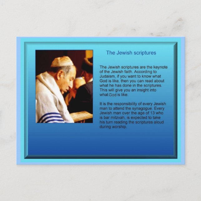 Education, Religion, Judaism, Jewish Scriptures Postcard (Front)