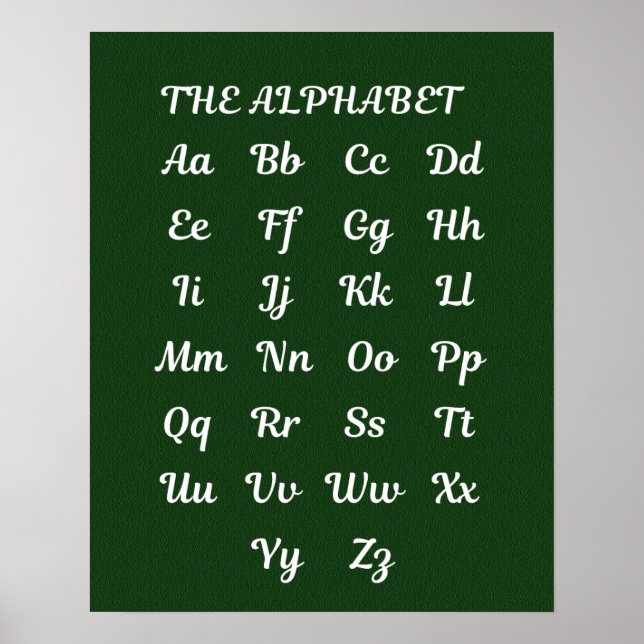 Educational alphabet,letters poster  (Front)