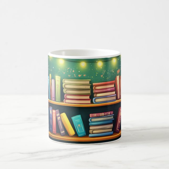 Educational back-to-school themed decor with stack coffee mug (Center)