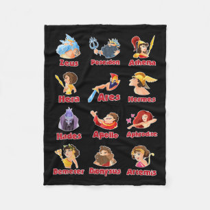 Educational Gods And Goddesses Of Ancient Greek My Fleece Blanket