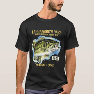 Educational Largemouth Bass Overview with Bright V T-Shirt