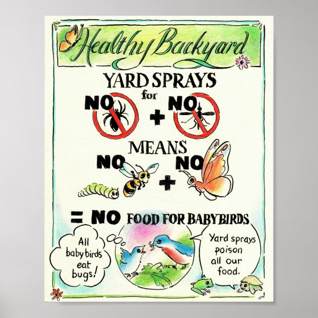 Educational Poster - No Mosquito Spray! (Front)