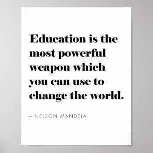 Educational Quote Inspirational Modern Minimalist Poster