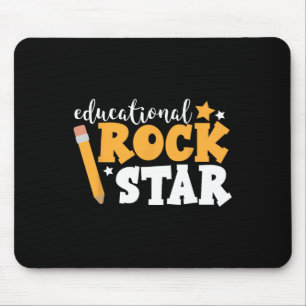 Educational Rock Star Rockstar Teacher Student Sch Mouse Mat