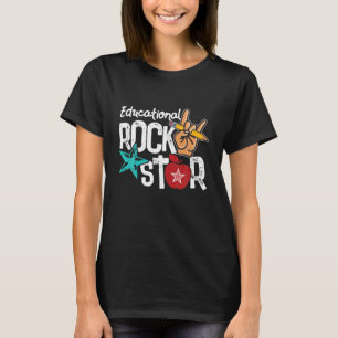 Educational Rockstar Teacher Gift Back To School T-Shirt