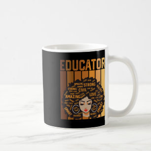 Educator Afro African American Women Black History Coffee Mug
