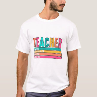 Educator Compassionate Motivator Dedicated School  T-Shirt