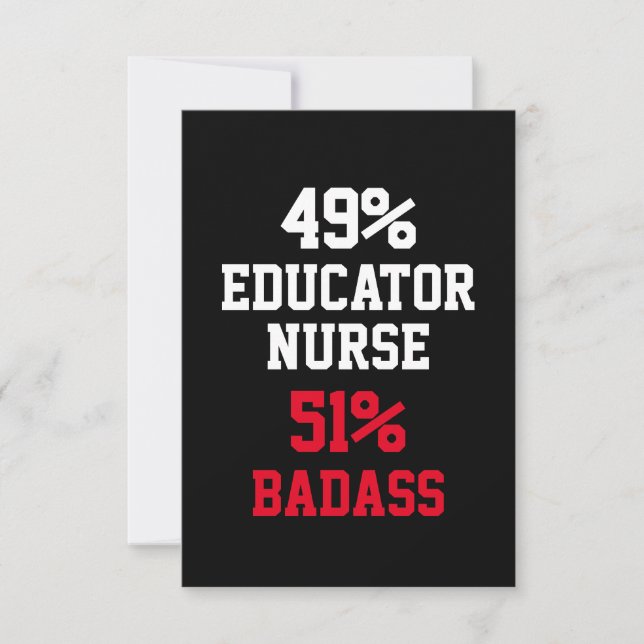 Educator Nurse Badass Card (Front)