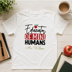 Educator of Mini Humans Notebook – Funny Teacher  T-Shirt