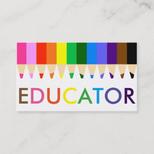 Educator Rainbow Business Card