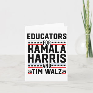 Educators For Kamala Harris And Tim Wheimer 2024 Card