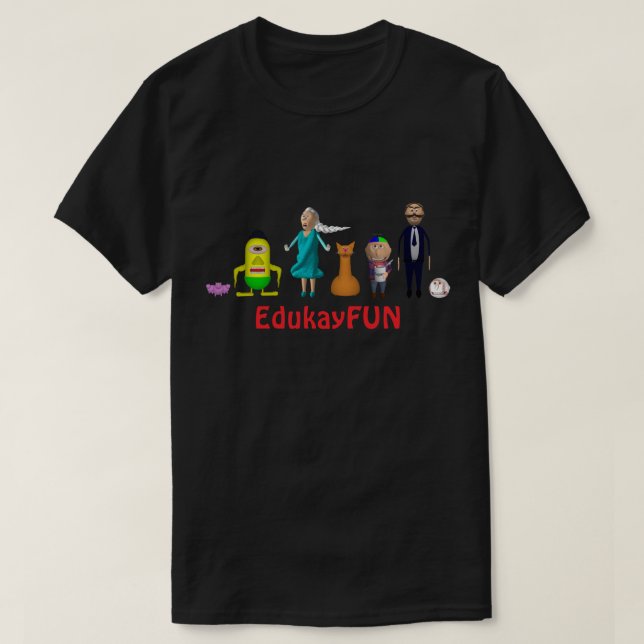 EdukayFUN T-shirt (With Johnny, Papa, Ulsa & more) (Design Front)