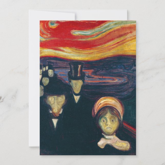 Edvard Munch - Anxiety Invitation (Front)
